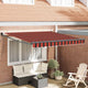Vidaxx Markise rot und schwarz 350 x 250 x 165 cm Polyester