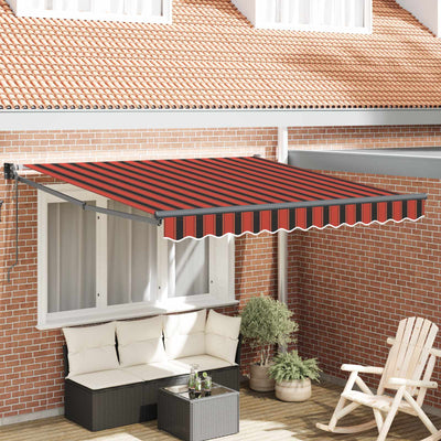 Vidaxx Markise rot und schwarz 350 x 250 x 165 cm Polyester