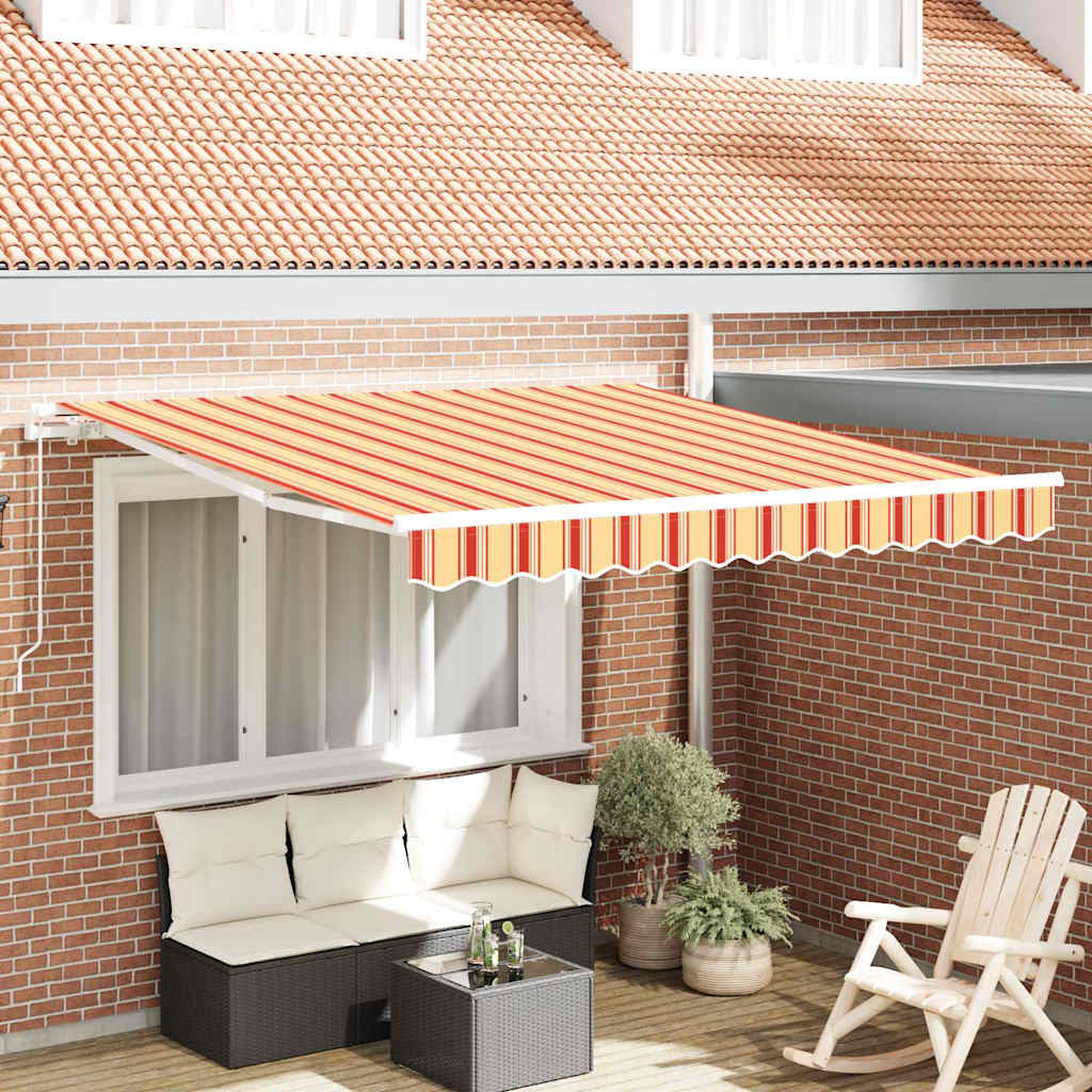 Vidaxx Markise Gelb und Orange 350 x 250 x 165 cm Polyester