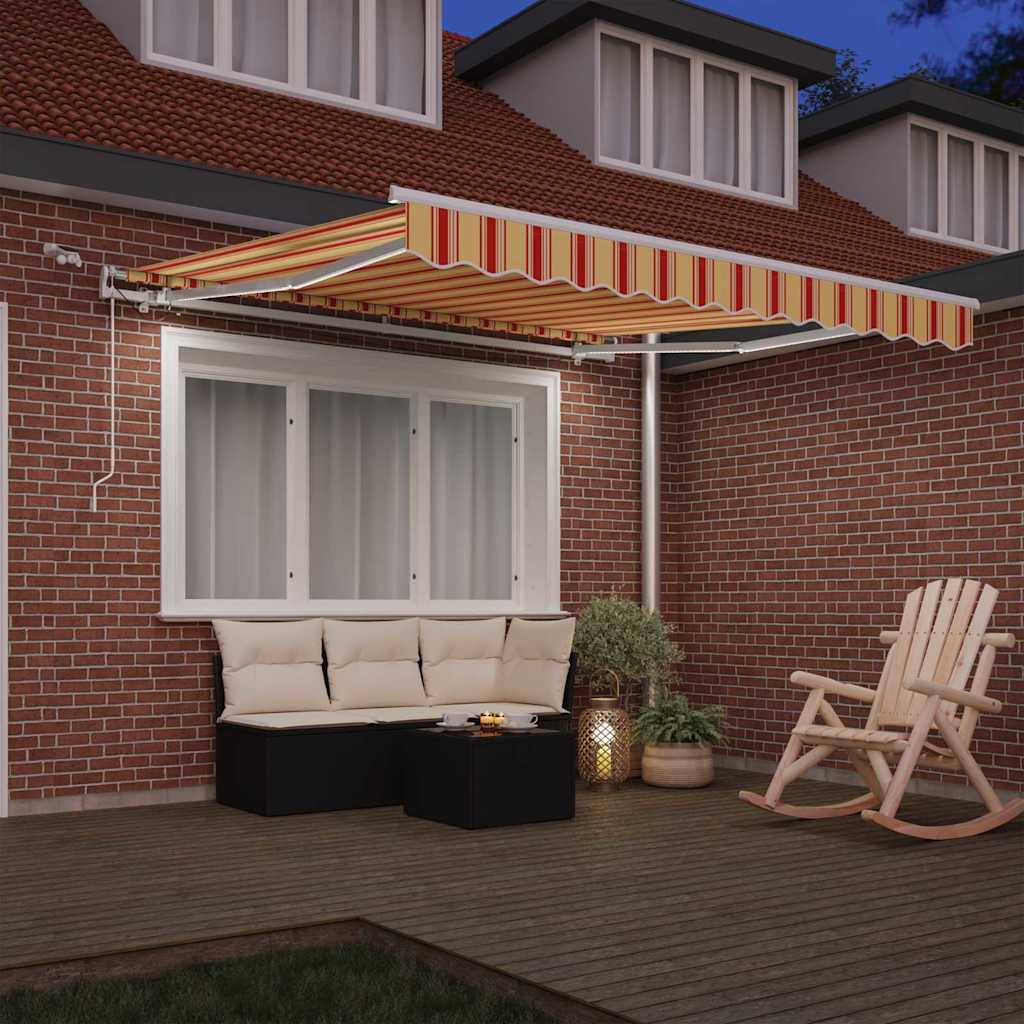 Vidaxx faltbarer Sonnenschirm Gelb und Orange 350 x 250 cm