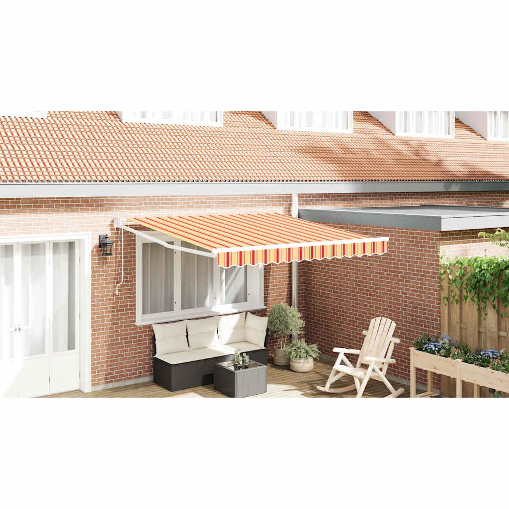 Vidaxx Markise Gelb und Orange 350 x 250 x 165 cm Polyester