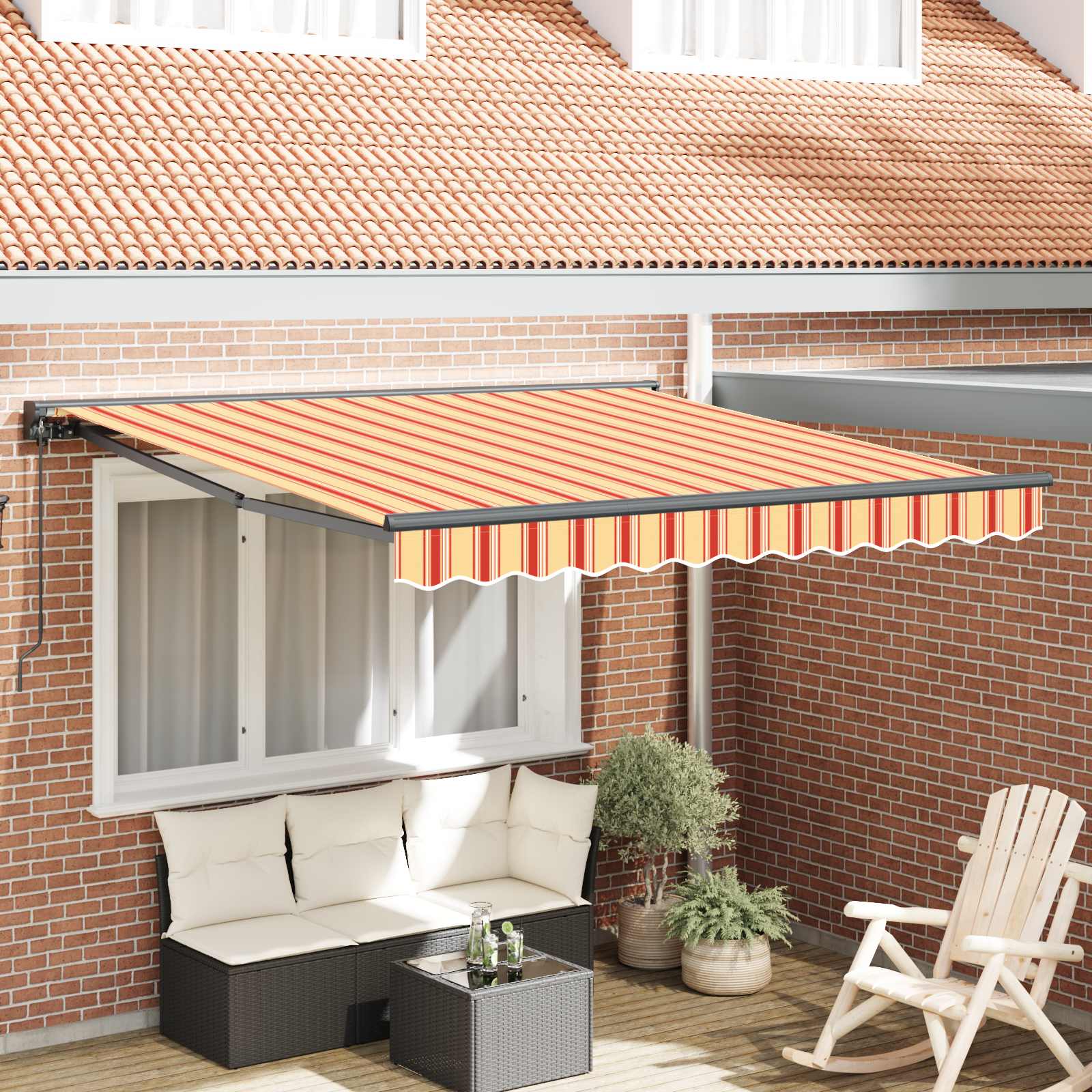 Vidaxx faltbarer Sonnenschirm mehrfarbig 350 x 250 cm