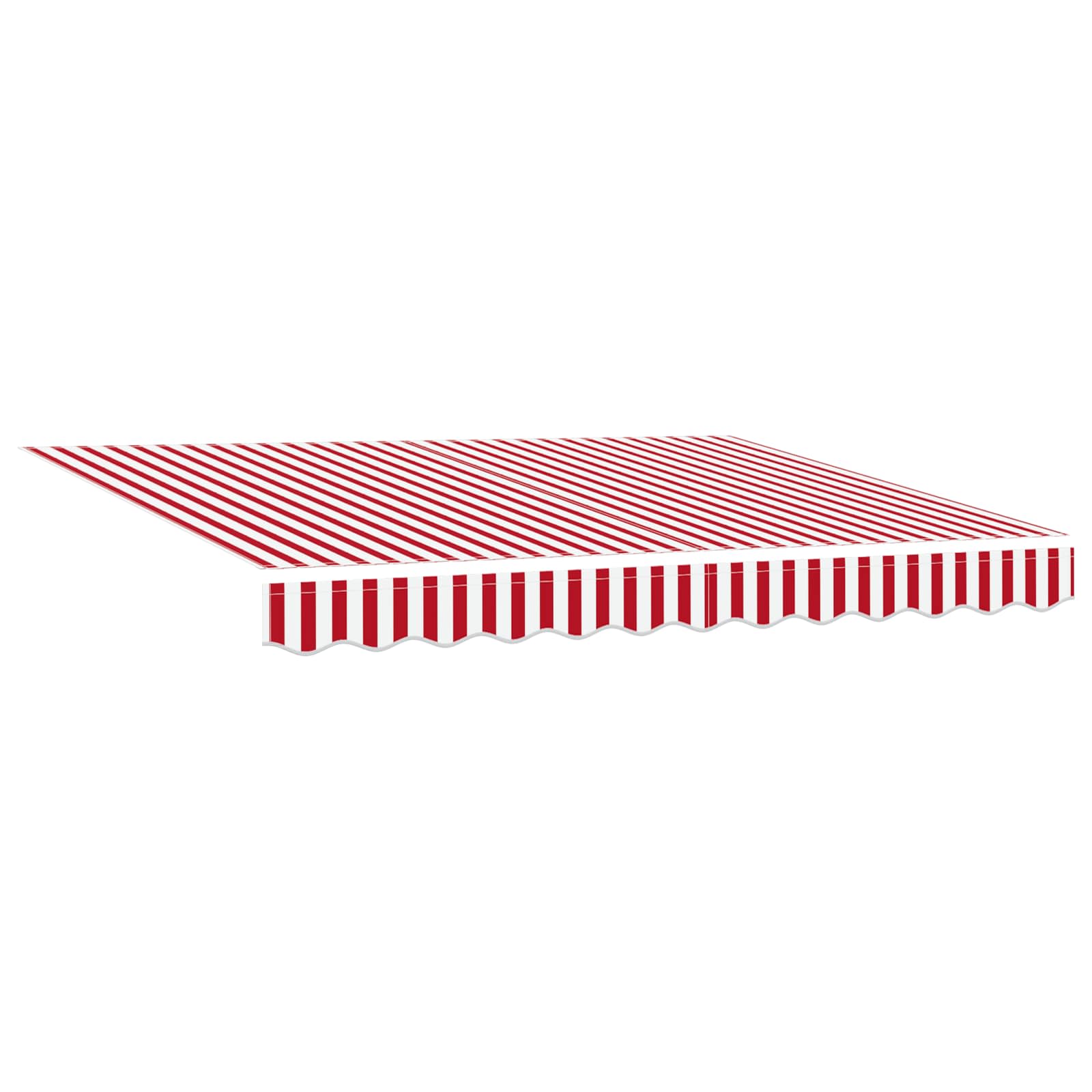 Vidaxx faltbarer Sonnenschirm aus rotem und weißem Stoff, 350 x 250 cm