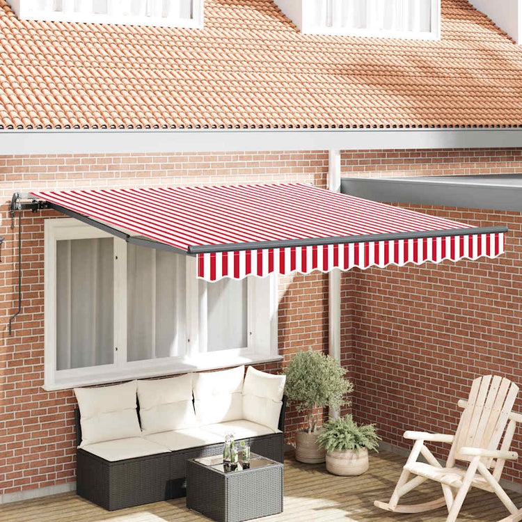 Vidaxx faltbarer Sonnenschirm rot und weiß 350 x 250 cm