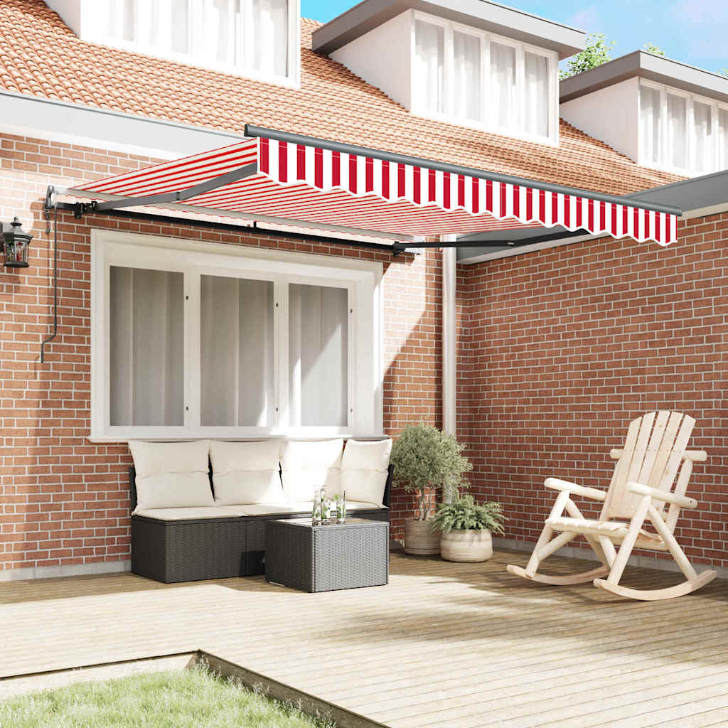 Vidaxx faltbarer Sonnenschirm rot und weiß 350 x 250 cm