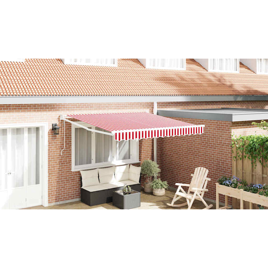 Vidaxx faltbarer Sonnenschirm rot und weiß 350 x 250 cm