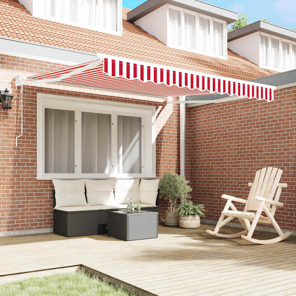 Vidaxx faltbarer Sonnenschirm rot und weiß 350 x 250 cm