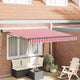 Vidaxx faltbarer Sonnenschirm rot und weiß 350 x 250 cm