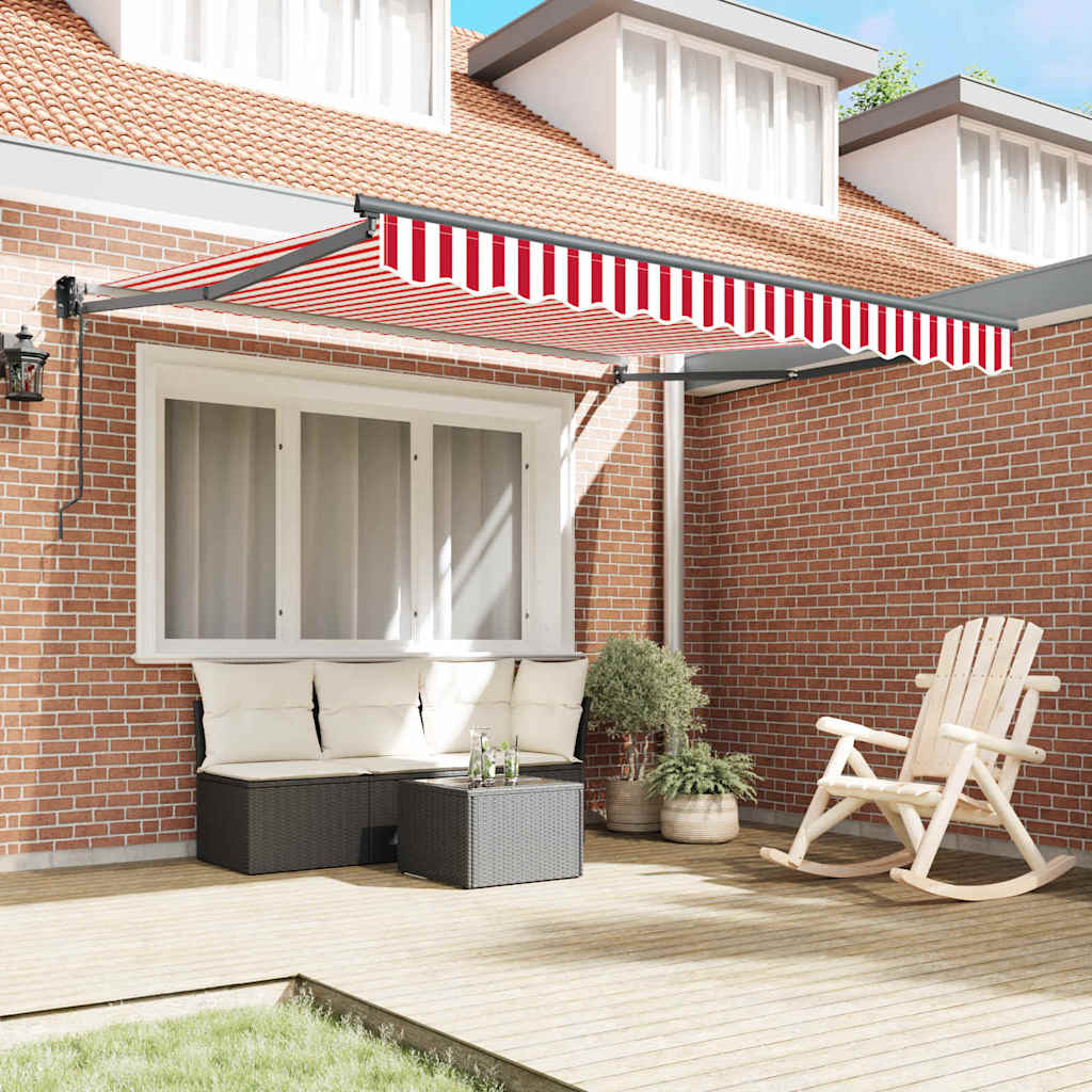 Vidaxx faltbarer Sonnenschirm rot und weiß 350 x 250 cm