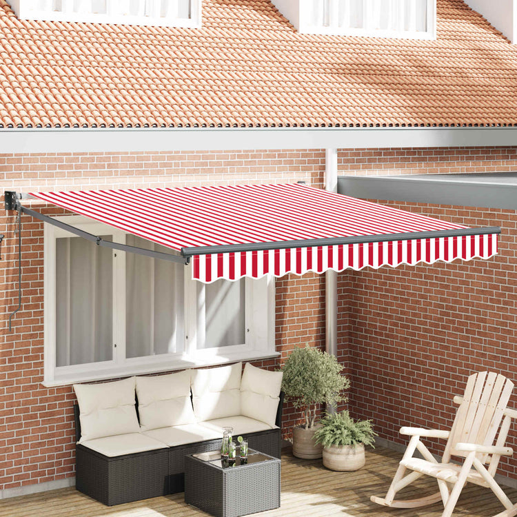Vidaxx faltbarer Sonnenschirm rot und weiß 350 x 250 cm
