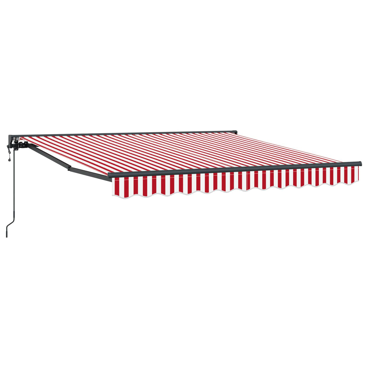 Vidaxx faltbarer Sonnenschirm rot und weiß 350 x 250 cm