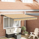 Vidaxx faltbarer Sonnenschirm Gelb und Grau 350 x 250 cm