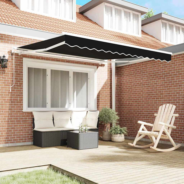 Vidaxx faltbarer Sonnenschirm schwarz 350 x 250 cm Stoff