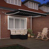 Vidaxx faltbarer Sonnenschirm schwarz 350 x 250 cm Polyester und Metall