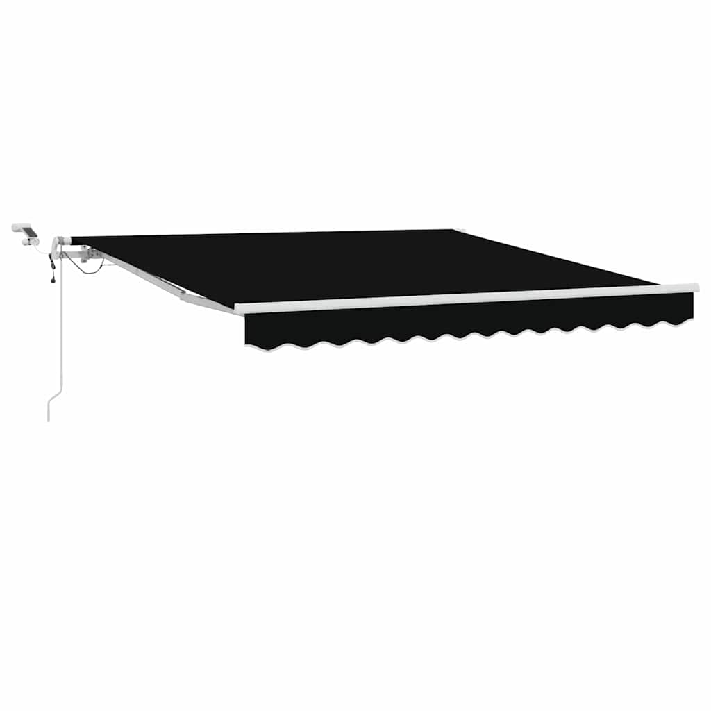 Vidaxx faltbarer Sonnenschirm schwarz 350 x 250 cm Polyester und Metall