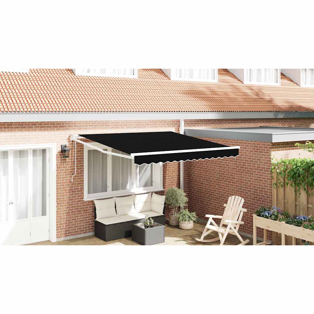 Vidaxx faltbarer Sonnenschirm schwarz 350 x 250 cm Stoff