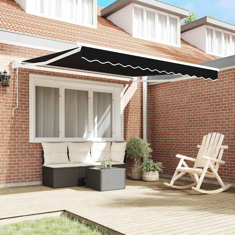 Vidaxx faltbarer Sonnenschirm schwarz 350 x 250 cm Stoff