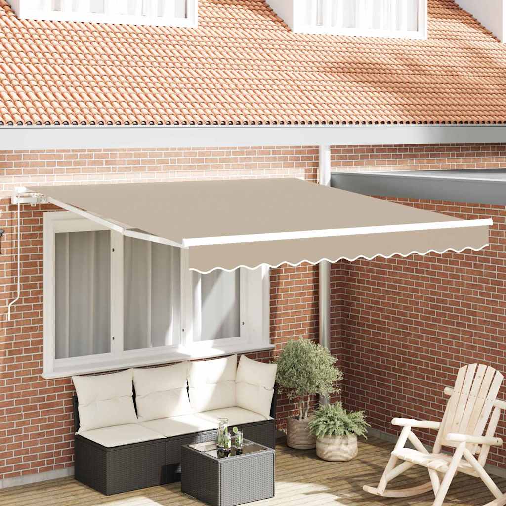 Vidaxx faltbarer Sonnenschirm Beige 350 x 250 cm