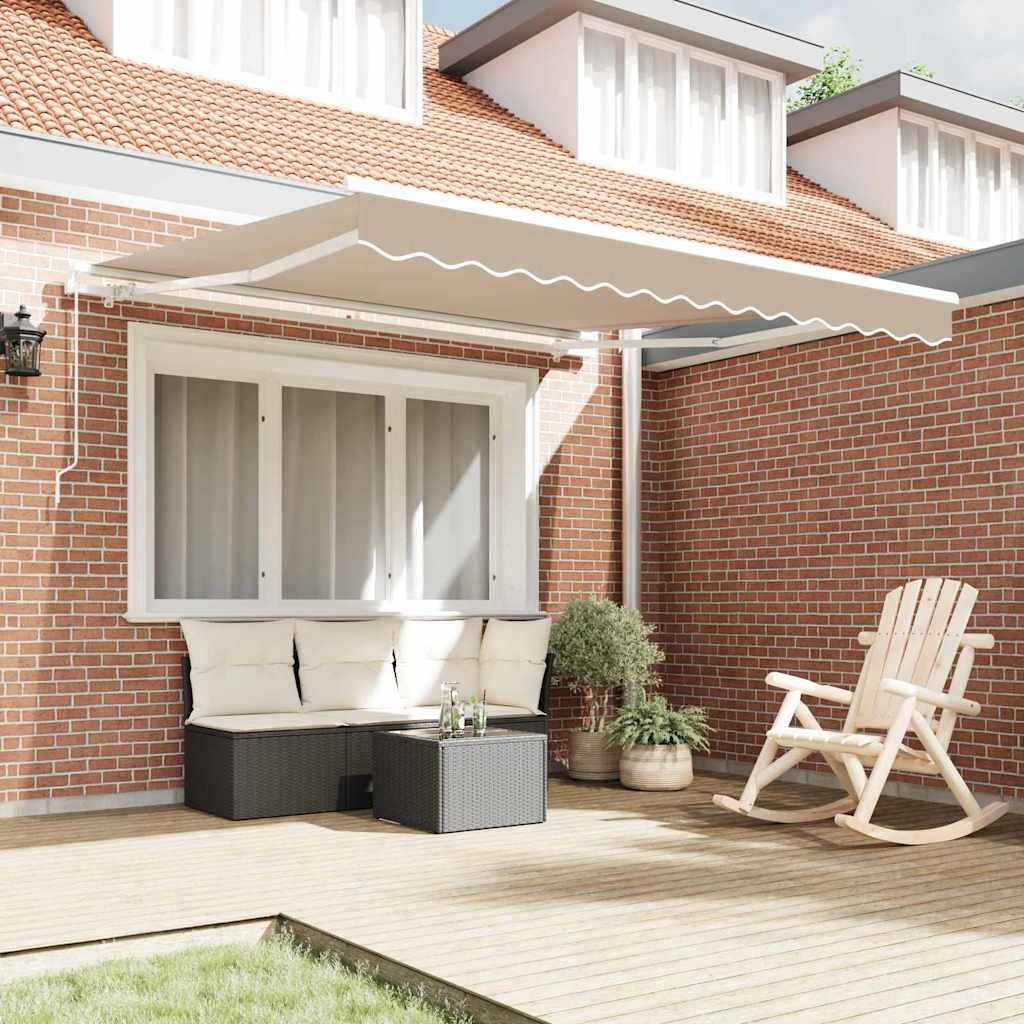 Vidaxx faltbarer Sonnenschirm Beige 350 x 250 cm