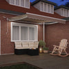Vidaxx faltbarer Sonnenschirm Beige 350 x 250 cm Polyester und Metall