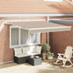Vidaxx faltbarer Sonnenschirm Beige 350 x 250 cm Polyester und Metall