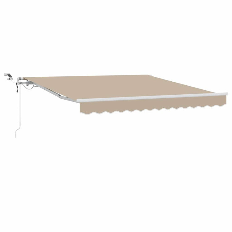 Vidaxx faltbarer Sonnenschirm Beige 350 x 250 cm Polyester und Metall