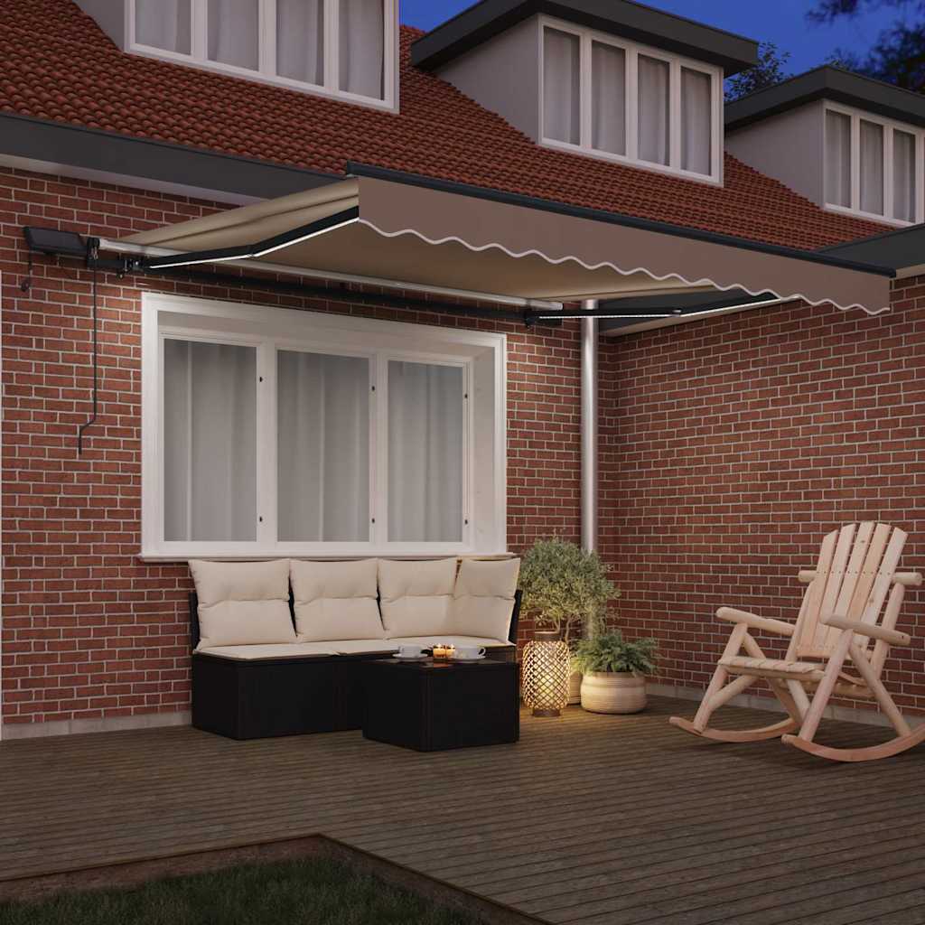 Vidaxx faltbarer Sonnenschirm beige 350 x 250 cm Stoff