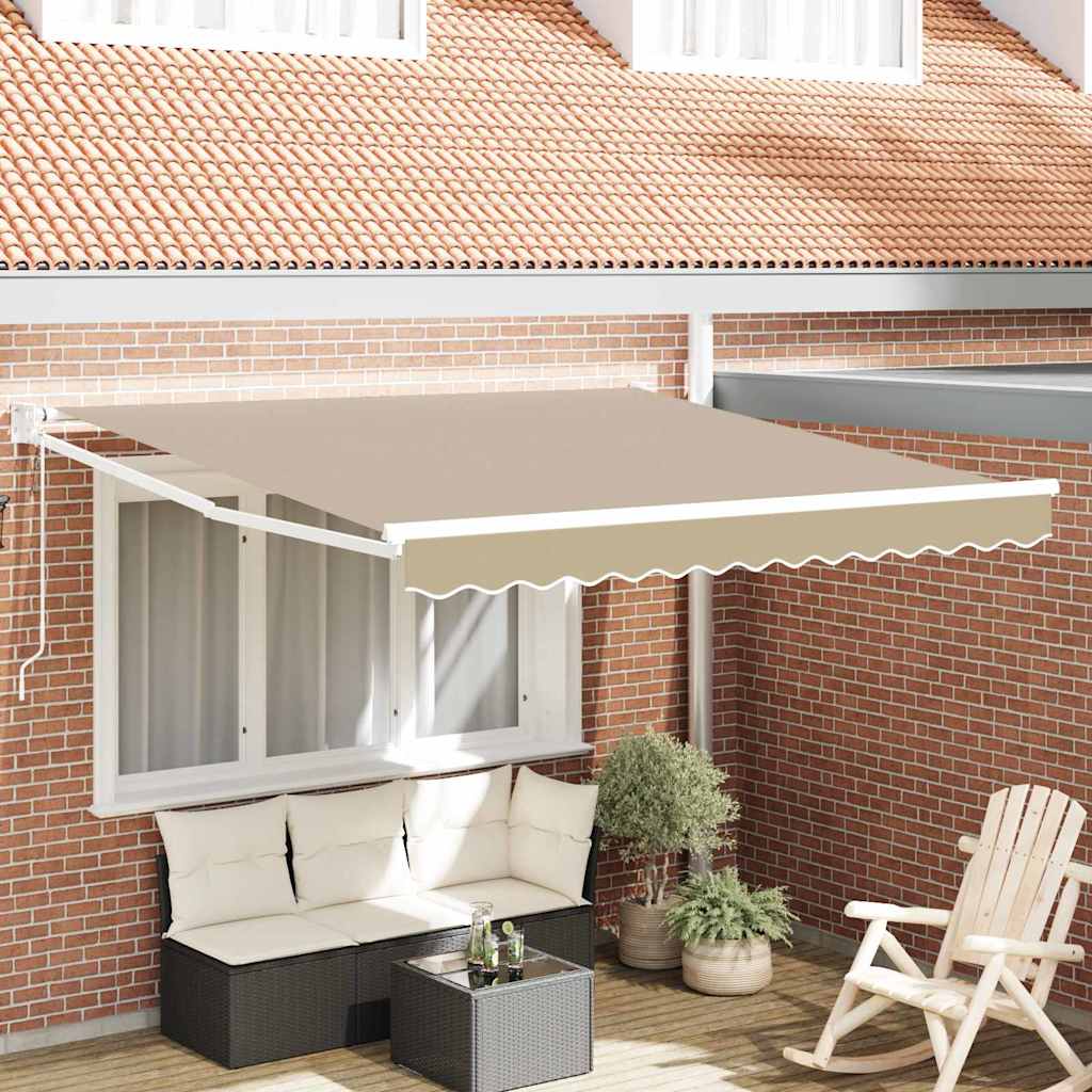 Vidaxx faltbarer Sonnenschirm Beige 350 x 250 cm