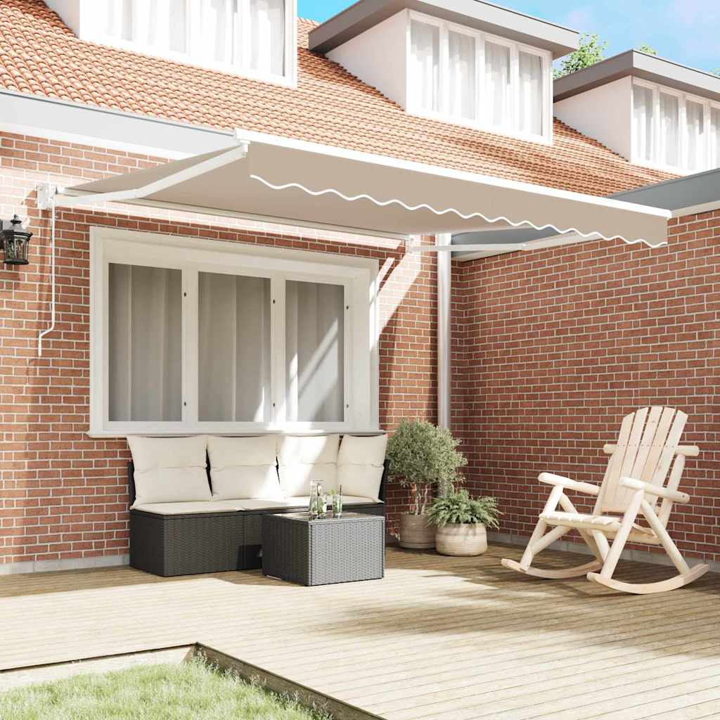 Vidaxx faltbarer Sonnenschirm Beige 350 x 250 cm