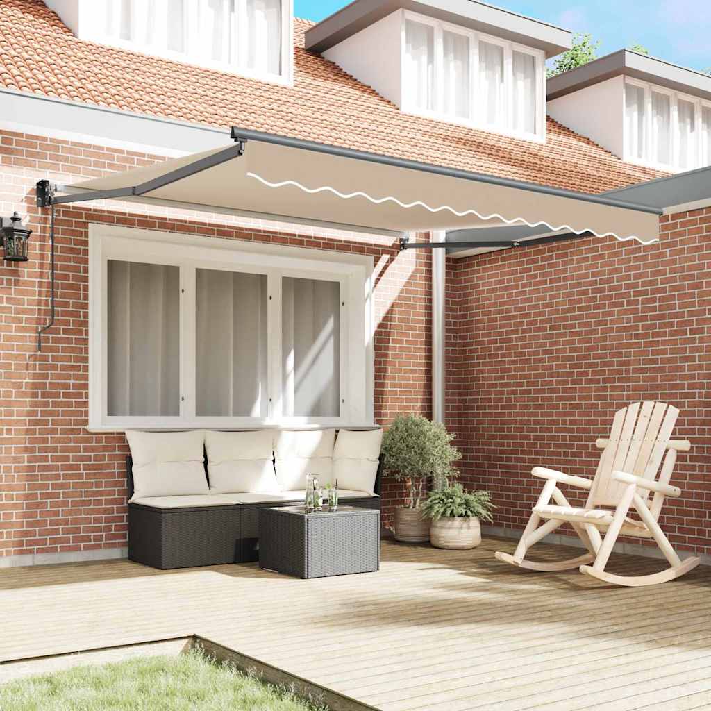 Vidaxx faltbarer Sonnenschirm Beige 350 x 250 cm
