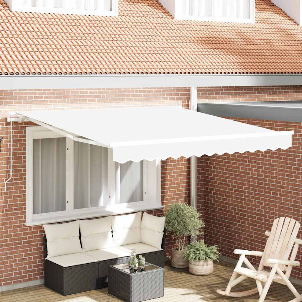 Vidaxx faltbarer Sonnenschirm weiß 350 x 250 cm Polyester und Aluminium