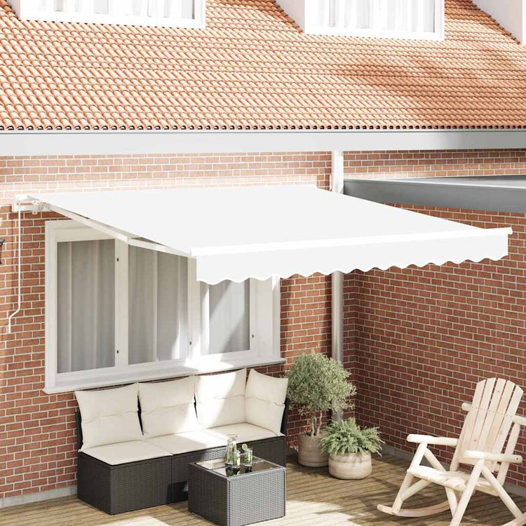 Vidaxx faltbarer Sonnenschirm weiß 350 x 250 cm Polyester und Aluminium