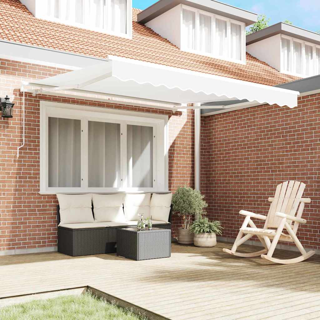 Vidaxx faltbarer Sonnenschirm weiß 350 x 250 cm Polyester und Aluminium