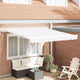VidaXL faltbarer Sonnenschirm weiß 350 x 250 cm Stoff