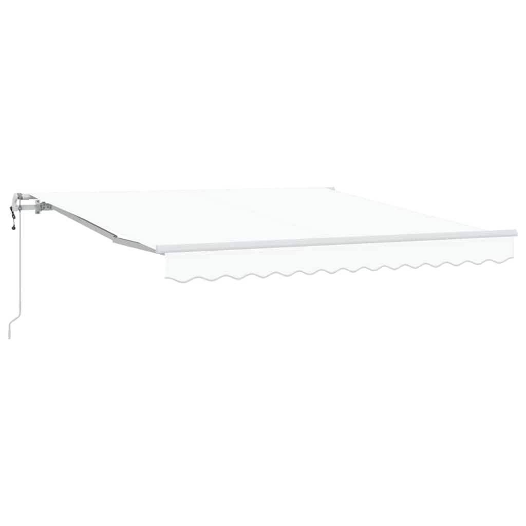 VidaXL faltbarer Sonnenschirm weiß 350 x 250 cm Stoff