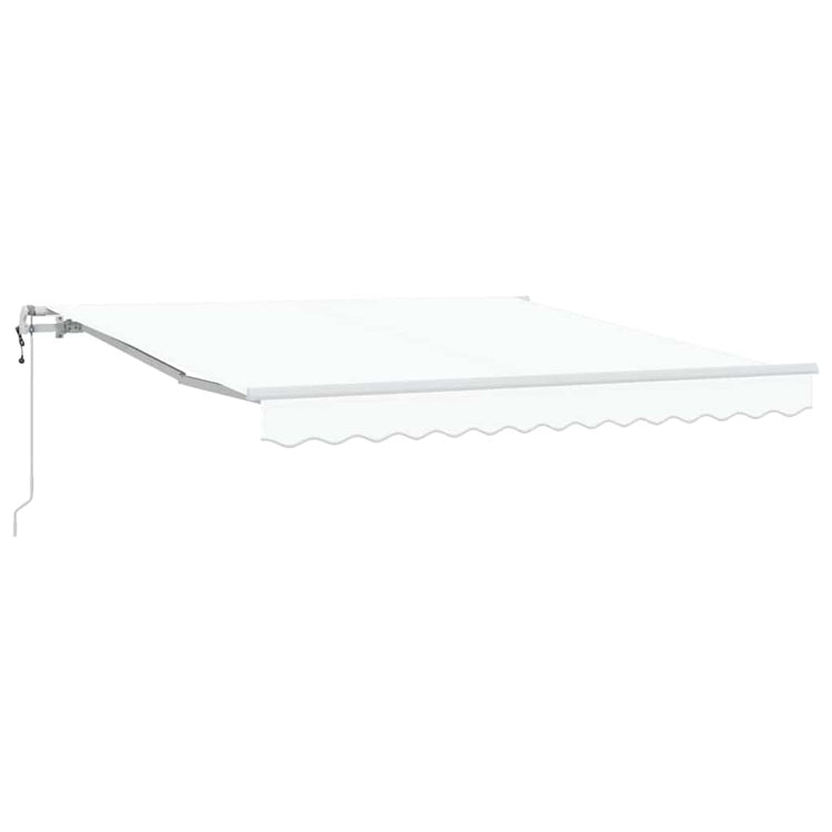 VidaXL faltbarer Sonnenschirm weiß 350 x 250 cm Stoff