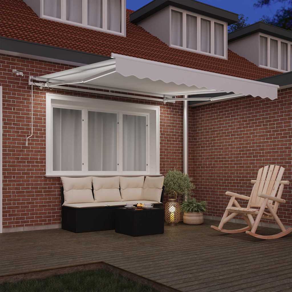 Vidaxx faltbarer Sonnenschirm weiß 350 x 250 cm Polyester und Metall