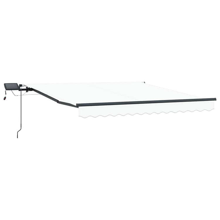 VidaXL faltbarer Sonnenschirm weiß 350 x 250 cm Stoff