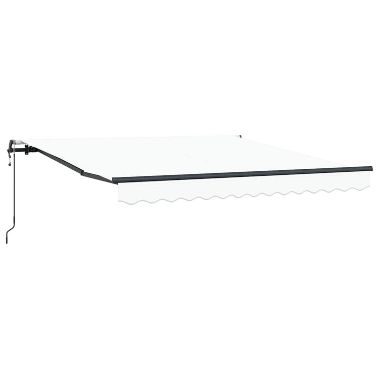 Vidaxx faltbarer Sonnenschirm weiß 350 x 250 cm Stoff und Aluminium