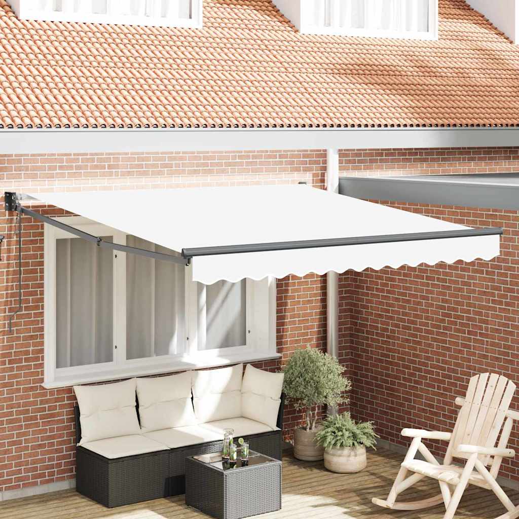 Vidaxx faltbarer Sonnenschirm weiß 350 x 250 cm Polyester und Aluminium
