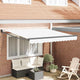 Vidaxx faltbarer Sonnenschirm weiß 350 x 250 cm Polyester und Aluminium