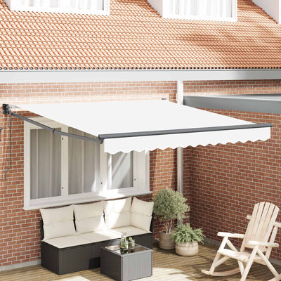 Vidaxx faltbarer Sonnenschirm weiß 350 x 250 cm Polyester und Aluminium