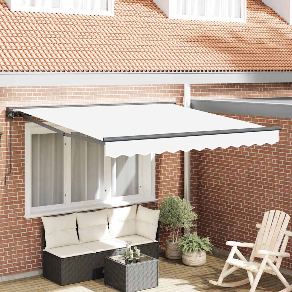 Vidaxx faltbarer Sonnenschirm weiß 350 x 250 cm Polyester und Metall