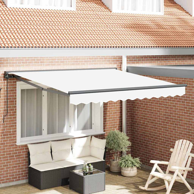 Vidaxx faltbarer Sonnenschirm weiß 350 x 250 cm Polyester und Metall