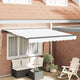 Vidaxx faltbarer Sonnenschirm weiß 350 x 250 cm Polyester und Metall