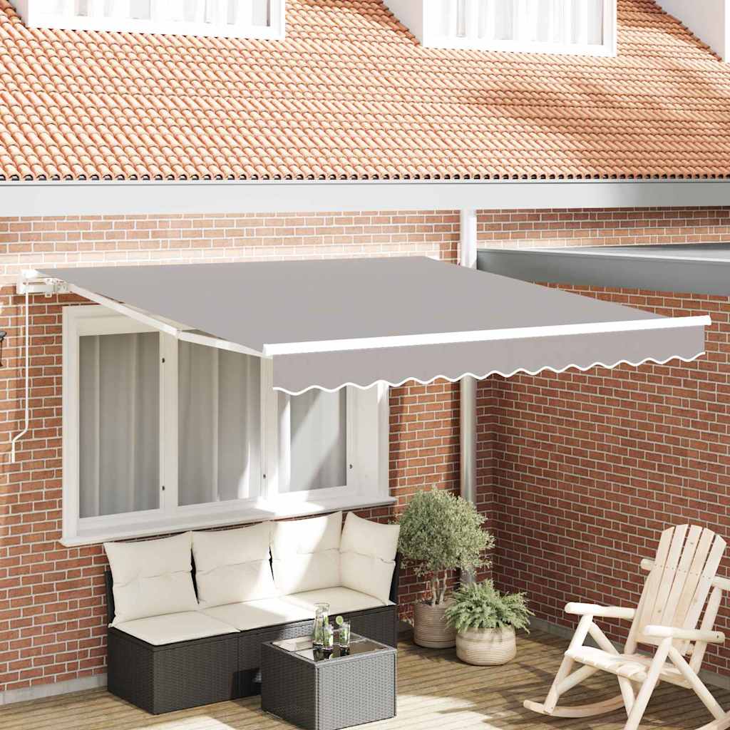 Vidaxx faltbarer Sonnenschirm hellgrau 350 x 250 cm
