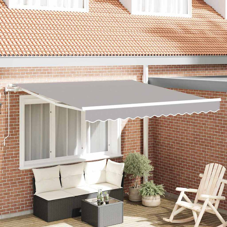 Vidaxx faltbarer Sonnenschirm hellgrau 350 x 250 cm Stoff