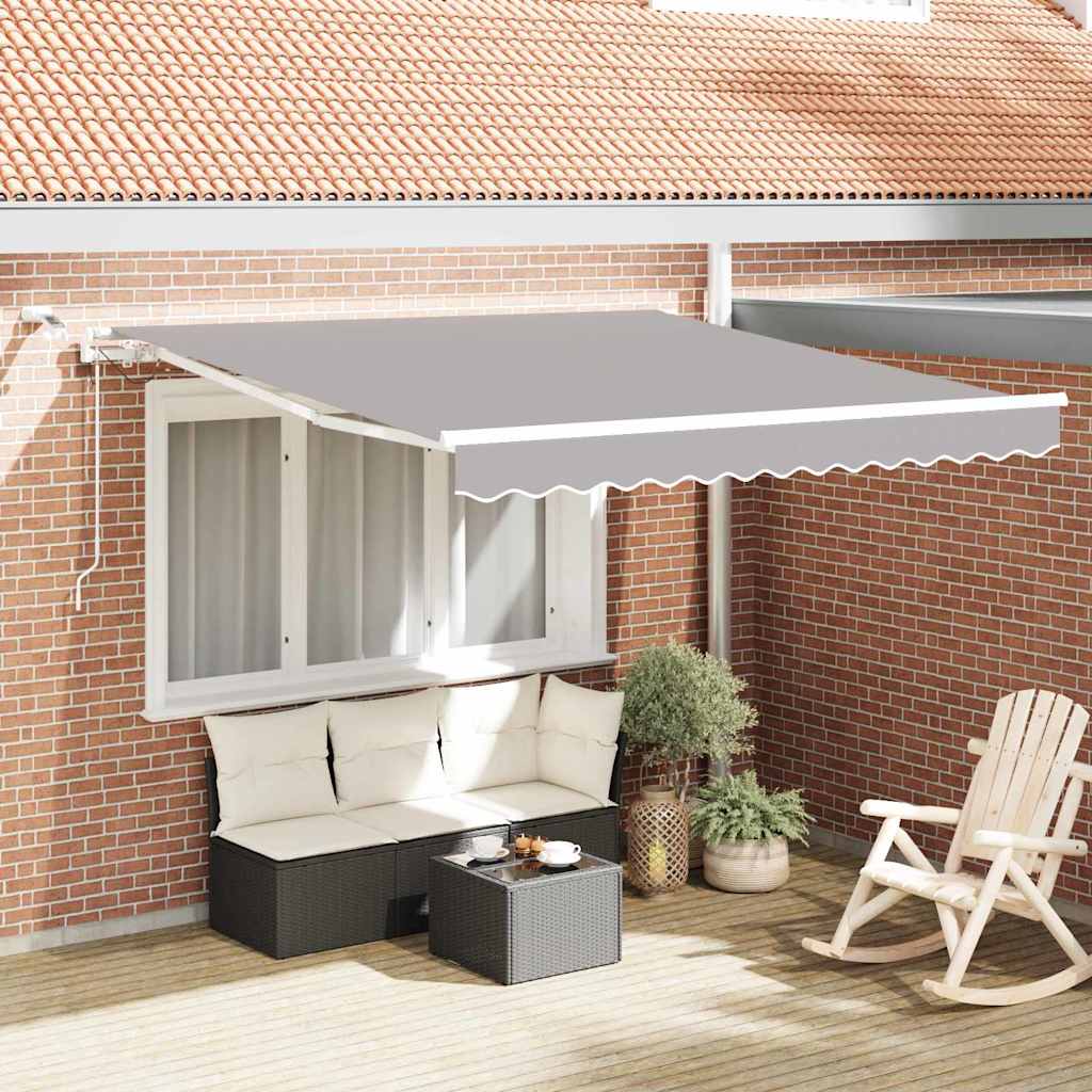 Vidaxx faltbarer Sonnenschirm hellgrau 350 x 250 cm