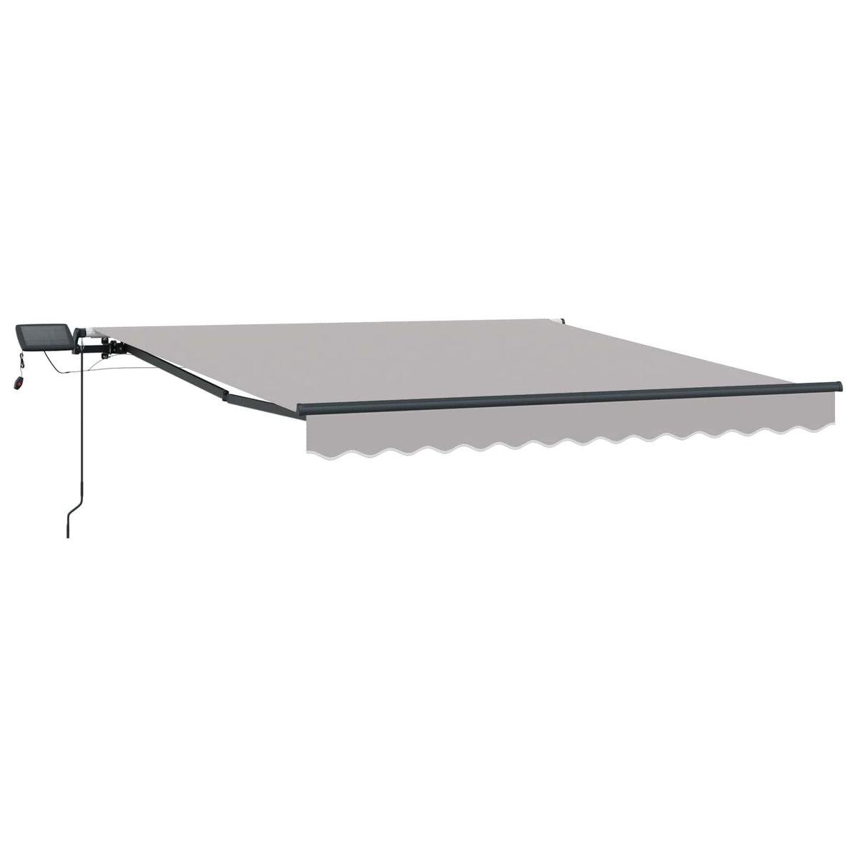 Vidaxx faltbarer Sonnenschirm hellgrau 350 x 250 cm Stoff