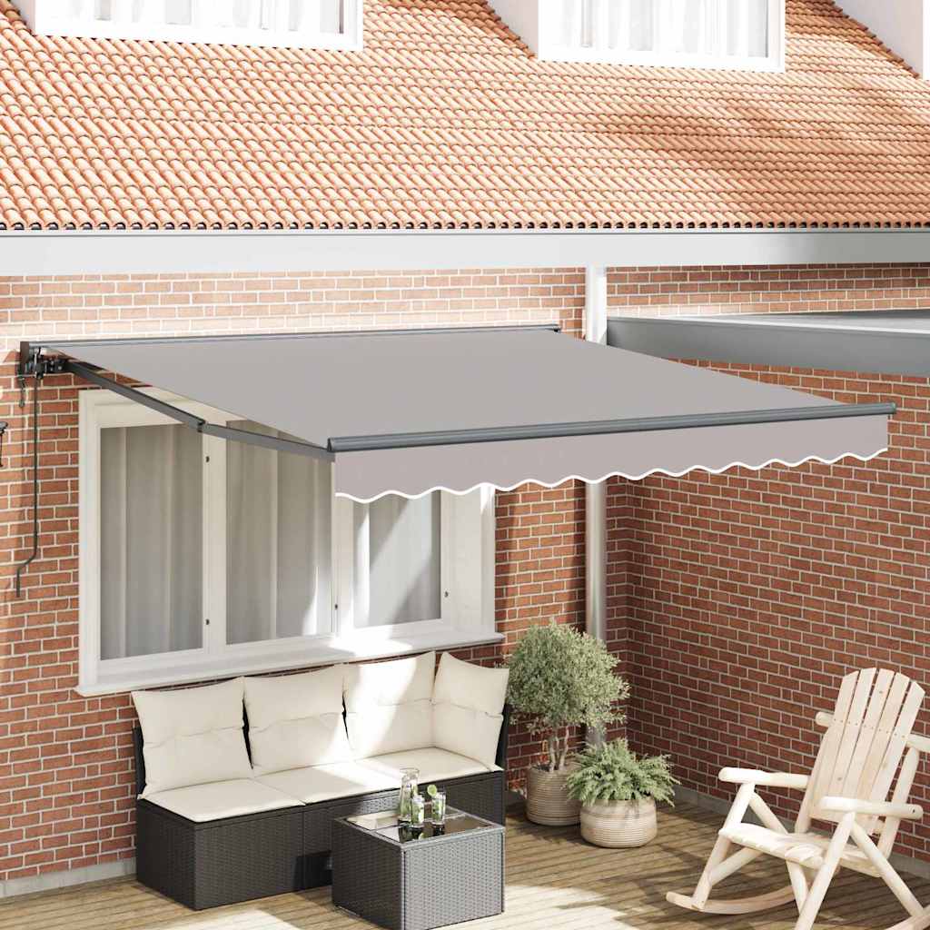 Vidaxx faltbarer Sonnenschirm hellgrau 350 x 250 cm